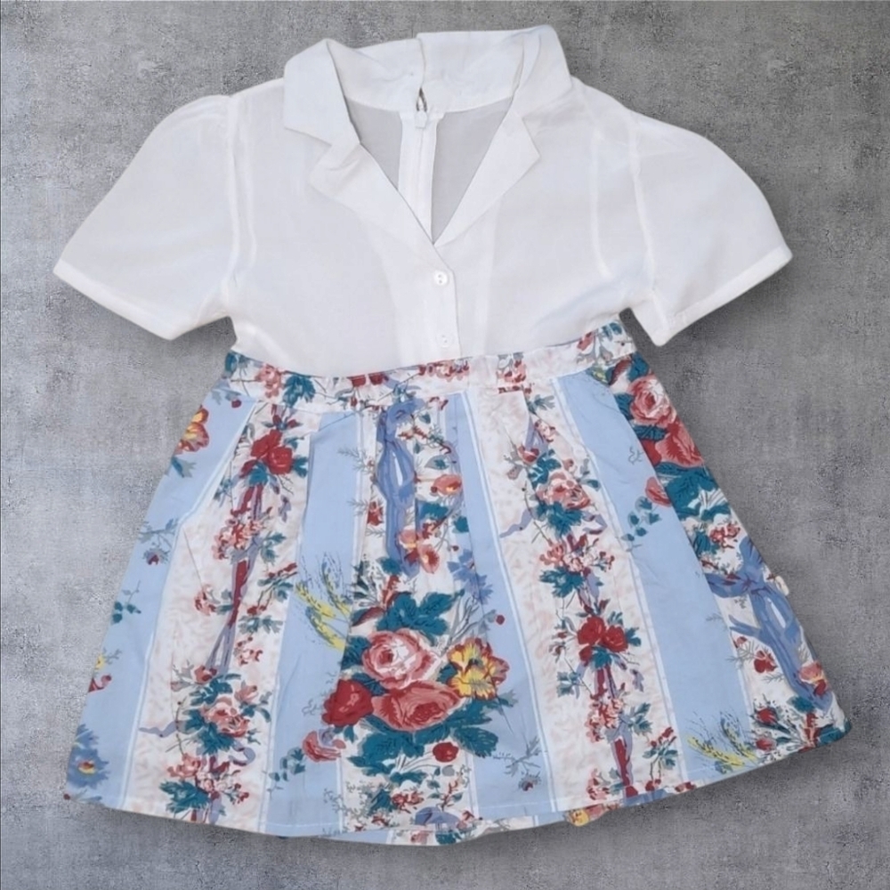 Patpat Little Lady Floral‎ A-Line Dress Cottage Style Size 2T/3T Toddler Girls